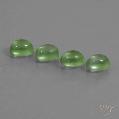 4.35ctw Natural Verde médio Prehnite, oval, Transparente