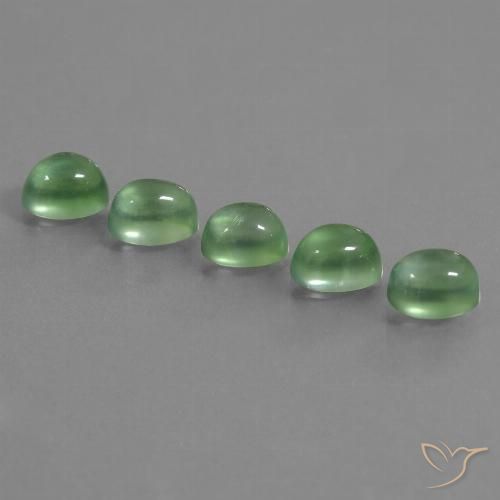 7.02ctw Natural verde quente Prehnite, oval, Transparente