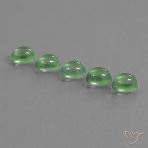 5.92ctw Natural verde quente Prehnite, oval, Transparente