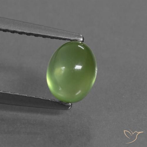 1.20ct Natural Verde amarelado Prehnite, oval, Transparente