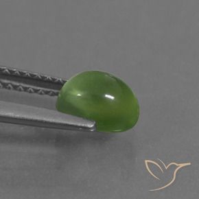 Prehnite Verde amarelado Natural 1.20ct, oval, Transparente