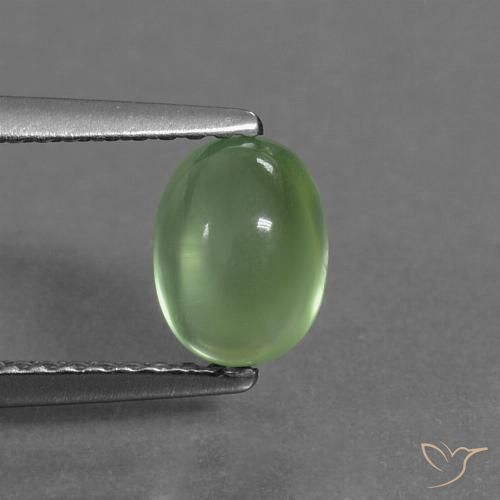 1.29ct Natural Verde Médio-Claro Prehnite, oval, Transparente