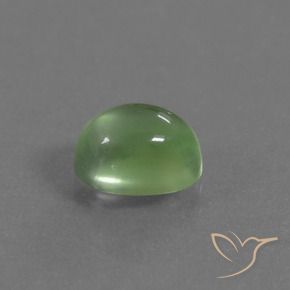 Prehnite Verde Médio-Claro Natural 1.29ct, oval, Transparente