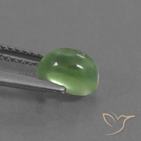 Prehnite Verde Médio-Claro Natural 1.29ct, oval, Transparente