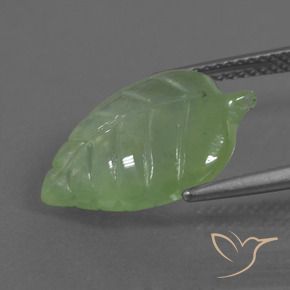 Prehnite verde pêra Natural 8.12ct, Chique, Transparente