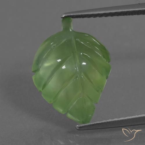 6.81ct Natural Verde médio Prehnite, Chique, Transparente