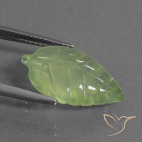 Prehnite Verde amarelado Natural 7.52ct, Chique, Transparente