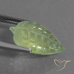 Prehnite Verde médio Natural 7.23ct, Chique, Transparente
