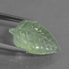 Prehnite Verde Pêra Claro Natural 7.16ct, Forma extravagante, Transparente