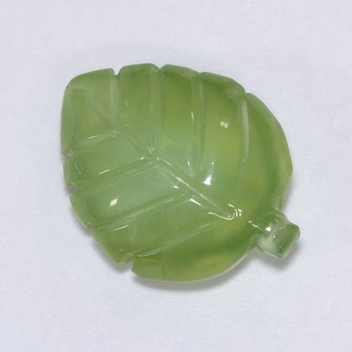 Prehnita verde natural 6,66ct, forma extravagante, transparente
