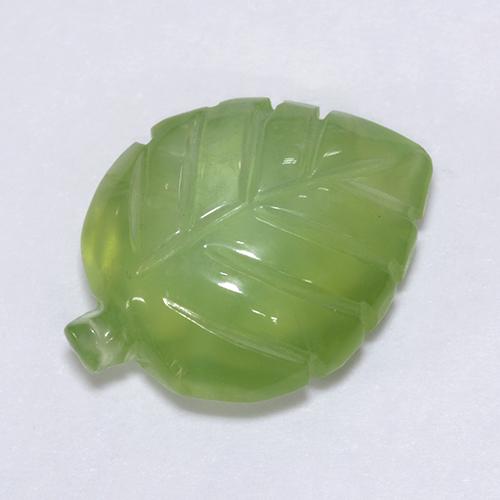 Prehnita verde natural 6,66ct, forma extravagante, transparente