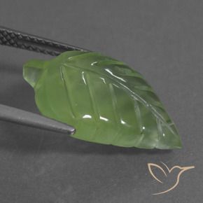 Prehnite verde quente Natural 8.22ct, Chique, Transparente