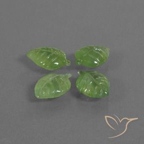 Pedras preciosas de Prehnite verde quente natural de 18.63 ct, Chique, Transparente