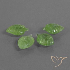 Pedras preciosas de Prehnite verde quente natural de 18.63 ct, Chique, Transparente