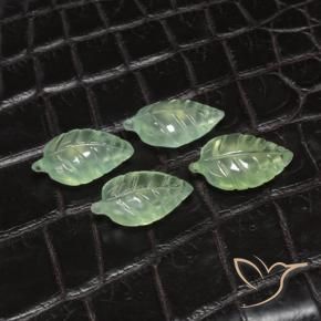 Pedras preciosas de Prehnite Verde Terroso Pálido natural de 18.62 ct, Chique, Transparente