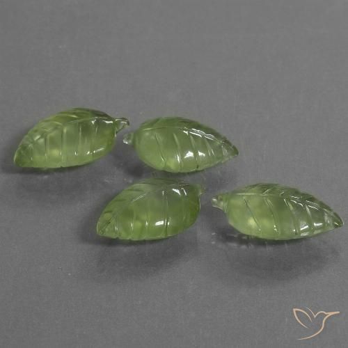 34.07ctw Natural verde pêra Prehnite, Chique, Transparente
