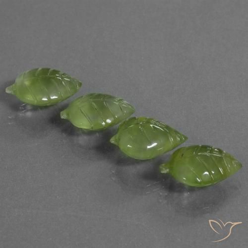 26.02ctw Natural Verde médio Prehnite, Chique, Transparente