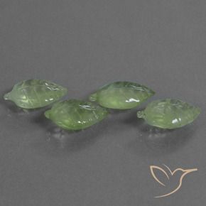 Pedras preciosas de Prehnite Amarelo verde natural de 24.53 ct, Chique, Transparente