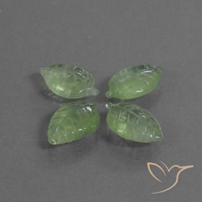 Pedras preciosas de Prehnite Amarelo verde natural de 24.53 ct, Chique, Transparente