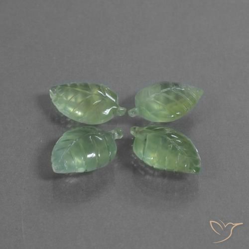 Pedras preciosas de Prehnite Luz verde natural de 23.84 ct, Chique, Transparente