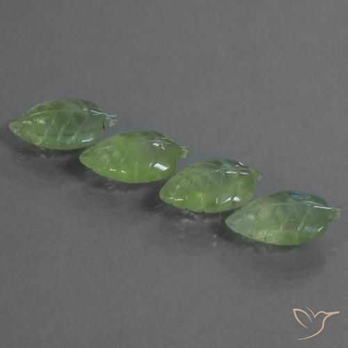 35.22ctw Natural Verde amarelado Prehnite, Chique, Transparente