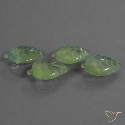 Pedras preciosas de Prehnite Verde amarelado natural de 35.22 ct, Chique, Transparente