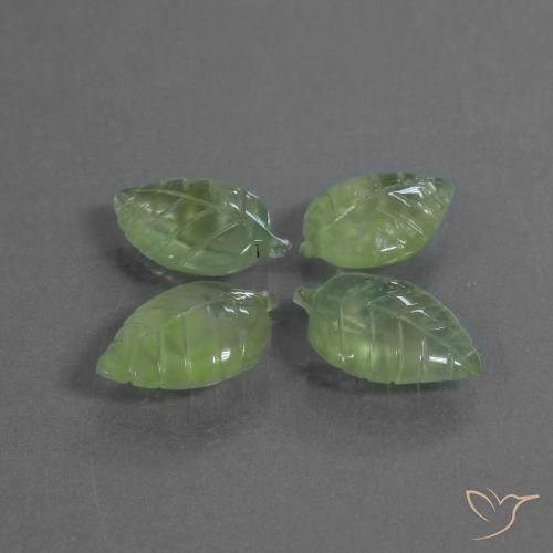 Pedras preciosas de Prehnite Verde amarelado natural de 35.22 ct, Chique, Transparente