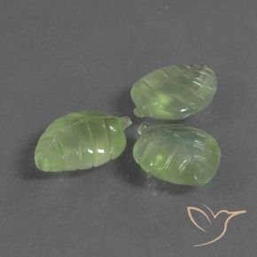 Pedras preciosas de Prehnite Verde Limão Pálido natural de 21.73 ct, Chique, Transparente