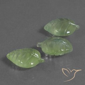 Pedras preciosas de Prehnite Verde Limão Pálido natural de 21.73 ct, Chique, Transparente