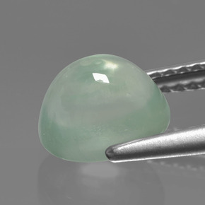 Prehnita verde natural 2,39ct, corte oval, translúcido