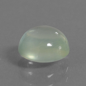 Prehnita verde natural 1,16ct, corte redondo, translúcido