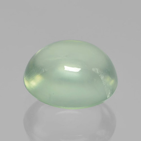 Prehnite Verde Sábio Muito Claro Natural 2.26ct, Corte Oval, Translúcido