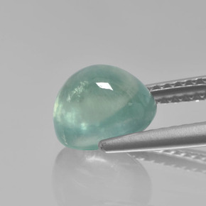 Prehnita verde natural 2,48ct, corte oval, translúcido