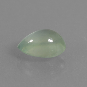 Prehnita verde natural 1,62ct, formato de pêra, translúcido