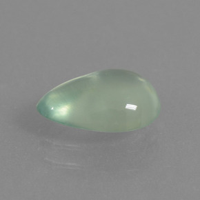 Prehnita verde natural 1,70ct, formato de pêra, translúcido
