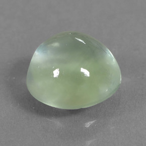 Prehnita verde natural 1,60ct, corte redondo, translúcido