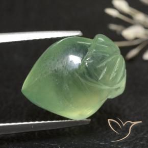 Prehnite Verde oliva Natural 13.18ct, Chique, Transparente