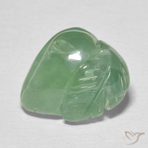 15.49ct Natural Verde Terroso Pálido Prehnite, Chique, Translúcido