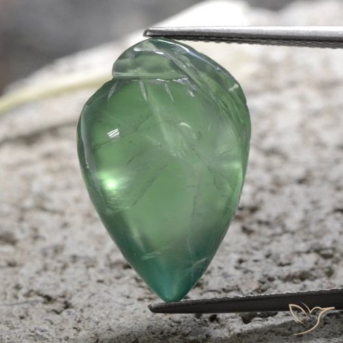 15.69ct Natural Luz verde Prehnite, Chique, Translúcido