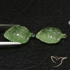 Pedras preciosas de Prehnite Verde médio natural de 7.38 ct, Chique, Transparente
