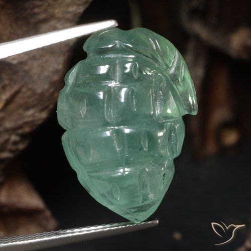 19.26ct Natural Luz verde Prehnite, Chique, Translúcido