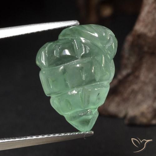 11.58ct Natural Luz verde Prehnite, Chique, Translúcido