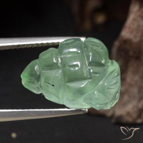 Prehnite Luz verde Natural 11.58ct, Chique, Translúcido