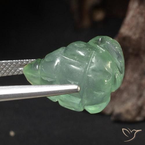 Prehnite Luz verde Natural 11.58ct, Chique, Translúcido