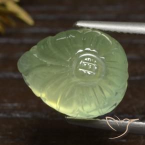 Prehnite Amarelo verde Natural 10.20ct, Formato de pêra, Translúcido