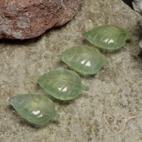 Pedras preciosas de Prehnite Amarelo verde natural de 22.14 ct, Flor cortada, Transparente