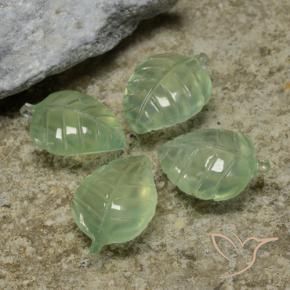 Pedras preciosas de Prehnite Pêra Pêra Verde natural de 25.87 ct, Flor cortada, Transparente