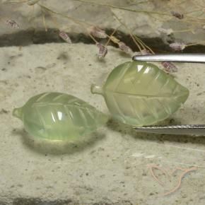 Pedras preciosas de Prehnite Pêra Pêra Verde natural de 13.18 ct, Flor cortada, Translúcido