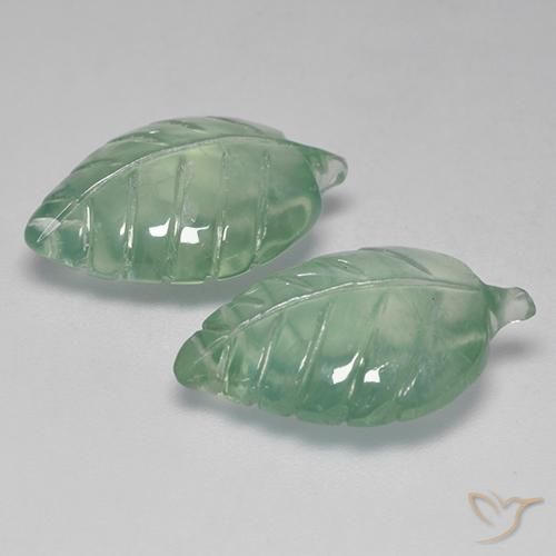 Pedras preciosas de Prehnite Menta verde natural de 15.01 ct, Chique, Transparente
