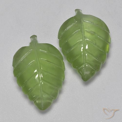 Pedras preciosas de Prehnite Verde amarelado natural de 13.81 ct, Chique, Transparente
